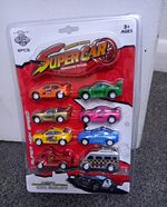 Super Car 8pc Pull Back Toy Cars Set, Police Theme Multi-colour Unopened Box