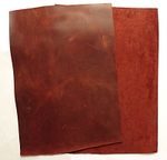 1.3mm Thick Vintage Red Full Grain Cowhide Leather Offcuts