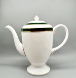 Royal Worcester Howard Green Gold Trim Large Coffee Pot Teapot Bone China