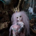 handmade ooak chalkware mermaid - fairy altar art statue gothic doll