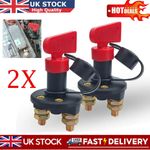 TWIN PACK Battery Cut Off Kill Switch Master Isolator Heavy Duty 180 Amp 24-12v.