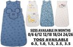 Baby Sleeping Bag 0.5 to 3.5 Tog Wearable Blanket 0 to 36M Cotton Sleepsacks NEW