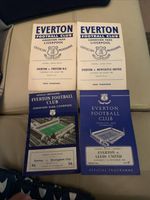 4x Everton FC Football Programme 1950s 1960s Leeds Newcastle Preston Birmingham