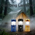 LED Rechargeable Collapsible Solar Camping Light Outdoor Portable USB Night Lamp