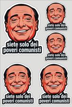 Silvio funny sticker "you are of the poor communists"