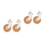 4Pcs Practical Cabinet Wheels Wood Metal Replacement for Home Furniture