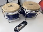 Matador Lp  Latin percussion  Bongos Blue Rare Colour with gator protector case 