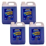 4 x Polygard Arctic Screenwash Concentrated Screen Wash Polyguard Non Smear 5L