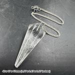 Clear Quartz Pendulum Natural Rock Crystal Dowsing Tool Polished Quartz Point