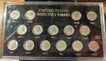 1941 - 1945 Choice Mercury Dime Set (P/D/S 15-coin set) You Grade AUB1
