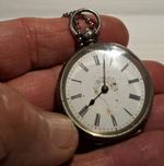 Antique Late Victorian Sterling Silver Key Wind Pocket Watch – Repair/Parts