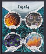 2019 Maldives Coral Reefs Underwater Marine Life Mini Sheet, CTO