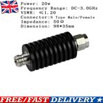 20W RF Coaxial Fixation Attenuator 3/6/10/20/30/40dB DC-3GHz 50Ohm uk