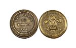 Victorian Brass Prince of Wales Ostrich Feathers Toy Money Button Box Lauer Styl