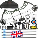 Compound Bow Kit 17-70lbs 320FPS Archery Arrows Hunting Adult Target Sports RH