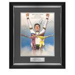 Tadej Pogacar Signed Cycling Photo: Triple Crown. Deluxe Frame