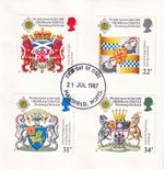 Heraldry GB Used Mansfield 1987 ON PIECE (b) (153983)