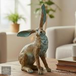 Fantastic Hare Wild Rabbit resin Ornament Stunning wonky adorable Ears