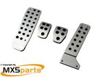 MX5 Pedals Cover Set 4 PC Aluminium With Footrest Mazda MX-5 RHD Mk4 & RF 2015>