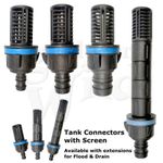 Tank Connector Screen Filter Bulkhead Barbed Flood & Drain Overflow Hydroponics