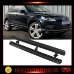 For VW TOUAREG R-LINE BLACK SIDE STEPS SIDE BARS RUNNING BOARDS 2011-2017
