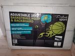 Active Sport 10ft Adjustable Portable Basketball Hoop & Backboard with Wheels