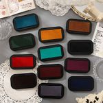 Ink Pad 12 Color Rubber Stamp for Craft Scrapbook Paper Wood Fabric Finger Print