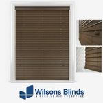 Wooden Venetian Blind - Real Wood - Dark Oak - Fully Made To Measure - 50mm Slat