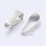 Sterling Silver Spring Bails Pendant 5pcs 925 8mm x 4mm  Snap On Jewellery Craft