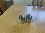 2 Swedish Pewter Ystad Brandy Or Snaps Mugs Made In Sweden