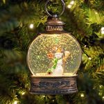 13cm LED Snowman Christmas Snow Globe Decoration Battery Operated Glitter Shaker