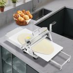 Dough Sheeter Machine Hand Crank Stainless Steel Pizza Press Non Electric Bakery