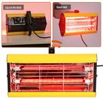 2500W Handheld Infrared Paint Curing Lamp for Drying Hot Paint Dryer Heating