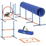 PawHut Dog Agility Training Equipment, 8PCS Agility Training Set for Garden