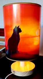 Cat at Sunset Table lamp