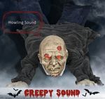 5.2FT Halloween Crawling Zombie Animatronic Sound Activated LED Eyes