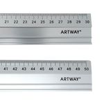 Artway Aluminium Ruler for Cutting - 30cm & 50cm