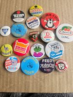 Vintage Advertising Metal Pin Badges Job Lot incl Tizer, Smirnoff, Harp, Cadbury