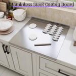 Thickened Stainless Steel Cutting Board Double-Sided Non-Slip Edge Dough Board