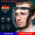 Anti-fog Full Face Shield Super Protective Head Cover Transparent Safety Mask UK