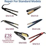 GHD Hair Straighteners Fix Broken REPAIR SERVICE - Fixed fee Ghd 5.0 & older