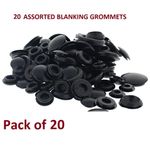 20 x ASSORTED BLANKING GROMMET PLUG GROMMETS 6mm to 25mm CLOSED BUNG STOPPER