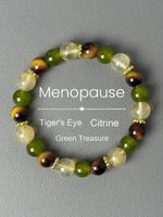Menopause Balancing Beaded Bracelet with 8mm Natural Tiger Eye & Handcrafted