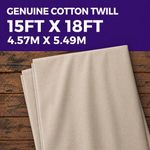 15FT X 18FT HEAVY DUTY 100% COTTON PROFESSIONAL DROP CLOTH LARGE DUST SHEET
