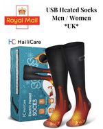 Heated Socks Electric Boot Feet Warmer USB Rechargable 4000 Mah Battery Unisex L