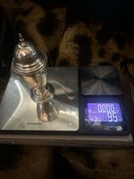 Solid Silver Sugar Sifter 95 Grams, Hallmarked, Has A Couple Of Tiny Dings.
