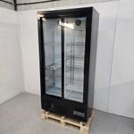 Display Fridge Double 2 Door Upright Sliding Doors 490L Shop Commercial Polar...