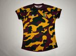 Krusada Old Laurentian RFC Camo Rugby Jersey Green Yellow Maroon S Vintage