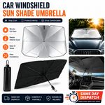 Car Windshield Sun Shade Umbrella – UV Protection Foldable Front Window Visor