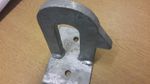 Staple catch on plate spring fastener galvanised 5 bar field gate wooden